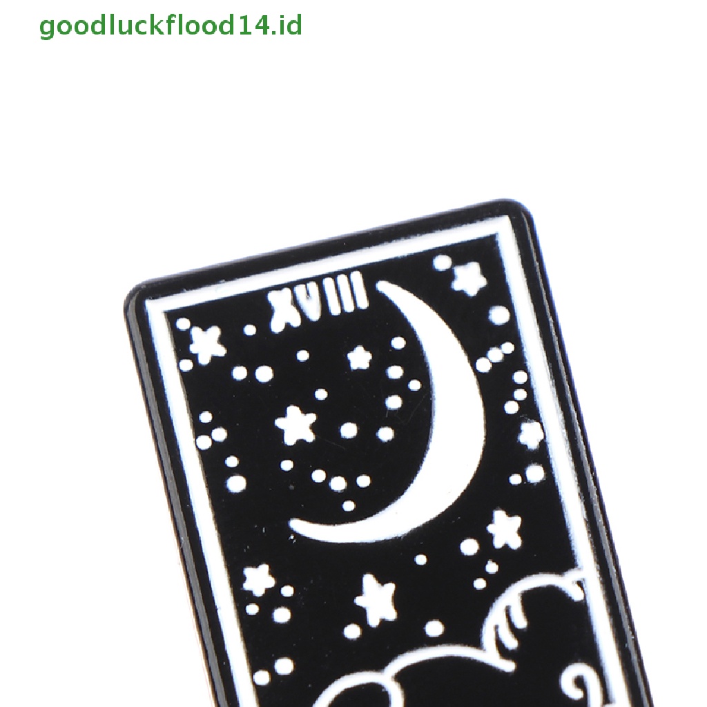 [GOOGFOUR] Tarot Enamel Pin Custom Matahari Bulan Bintang Gothic Skeleton Lover Bros Kerah [TOP]