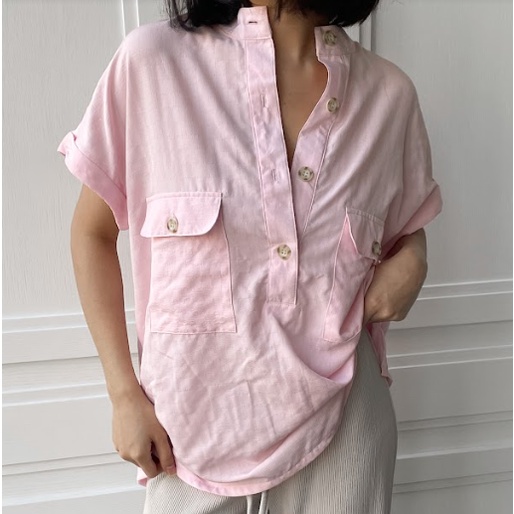 Peach Poppy RYN Simple Blouse Top - Atasan Wanita Simple