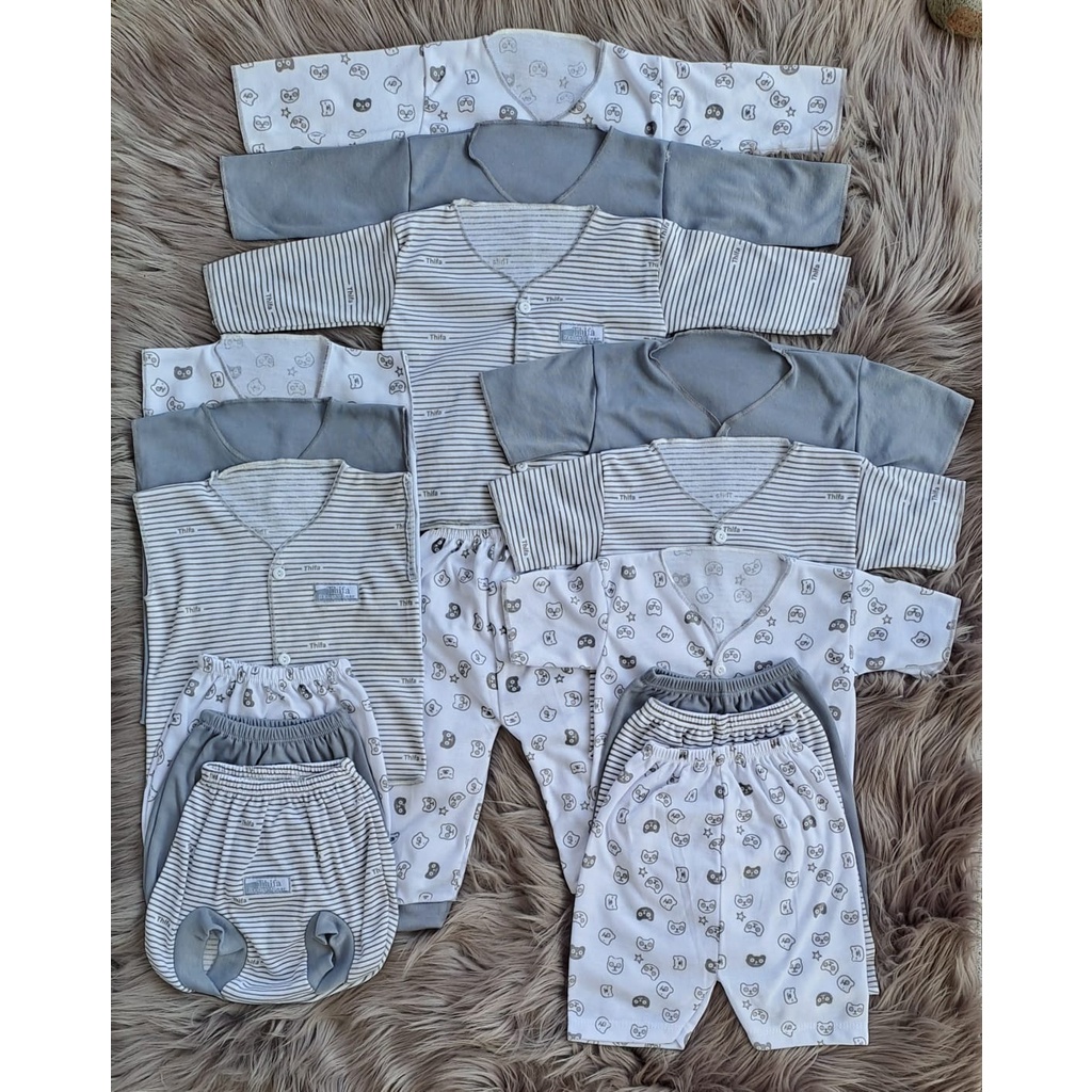 18 PCS PAKETAN LAHIRAN VARIASI WARNA NEWBORN baju celana bayi baru lahir laki laki perempuan lucu murah 0-8 BULAN