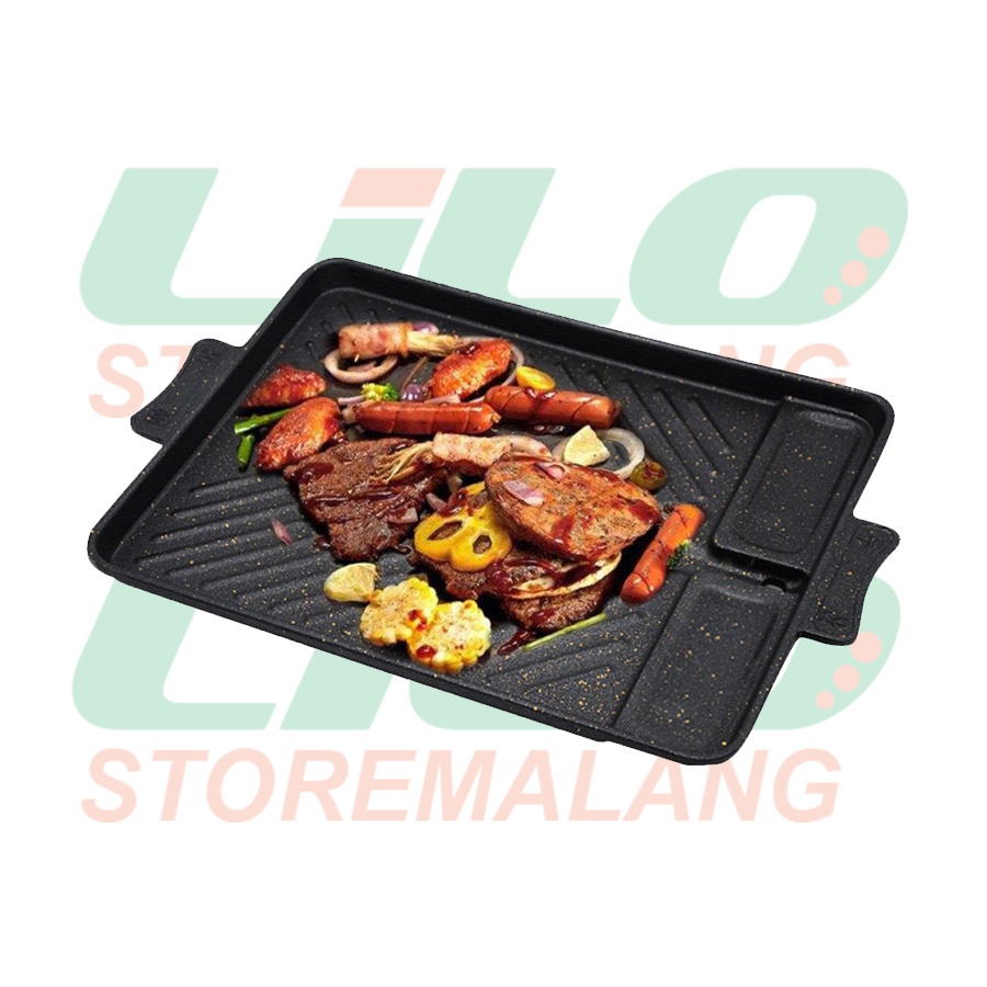 Teflon Pemanggang Korean Yakiniku Grill Pan Kotak (L9)