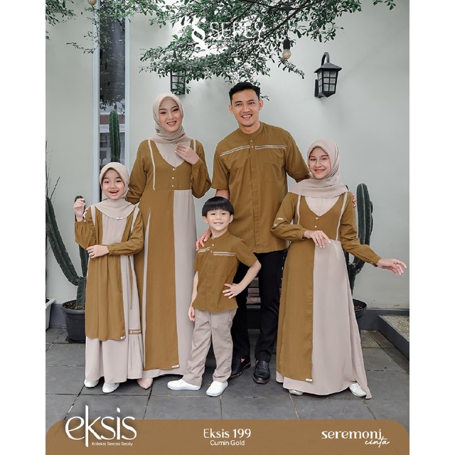 BAJU SARIMBIT EKSIS KELUARGA SARIMBIT SERIES 2023 EKSIS 199 CUMIN GOLD TERBARU SARIMBIT KELUARGA SEP