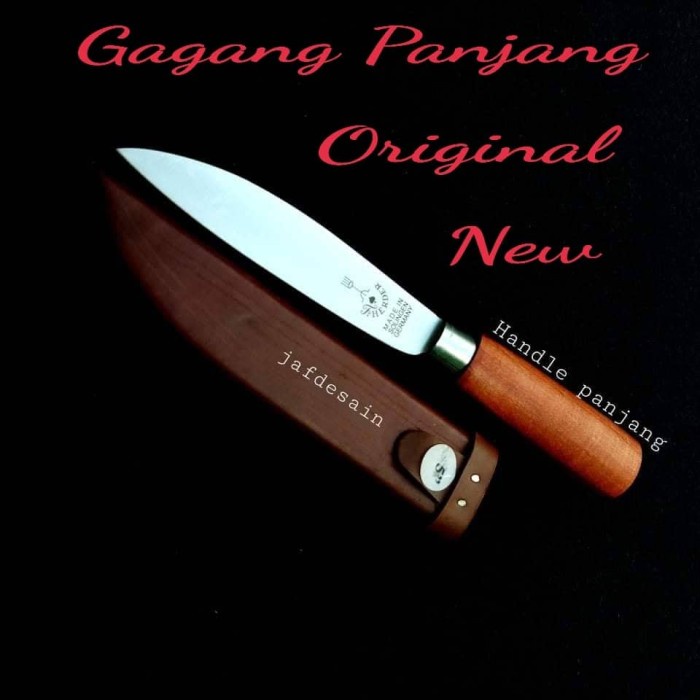 [Pisau Dapur] Original Pisau Cap Garpu 5" New Handle Panjang Dan Sarung Kulit Sapi [Knife]