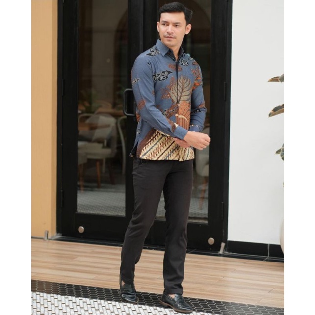 Terbaru || Set Alyana Ice Blue || Set Kebaya Batik Couple BATIK EXPRESS - Kebaya Couple Brokat Modern Alyana Ice Blue Kebaya Wisuda dan Kondangan Kebaya Couple Batik Prima Lengan Panjang Set Wanita Modern