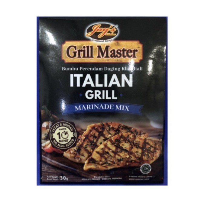 

Jay's Italian Grill Marinade / Bumbu Perendam Khas Itali 30Gr