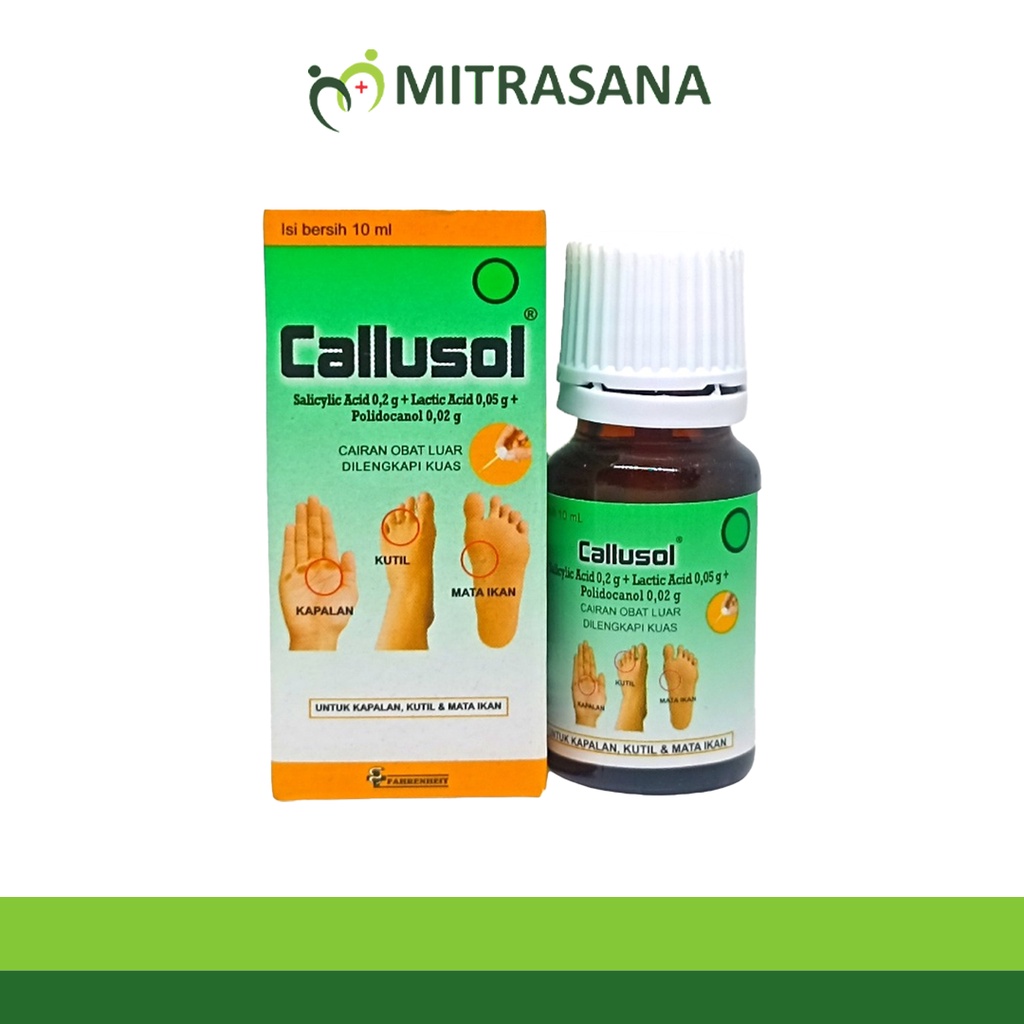 Callusol 10 Ml - menghilangkan kutil, mata ikan, atau kapalan