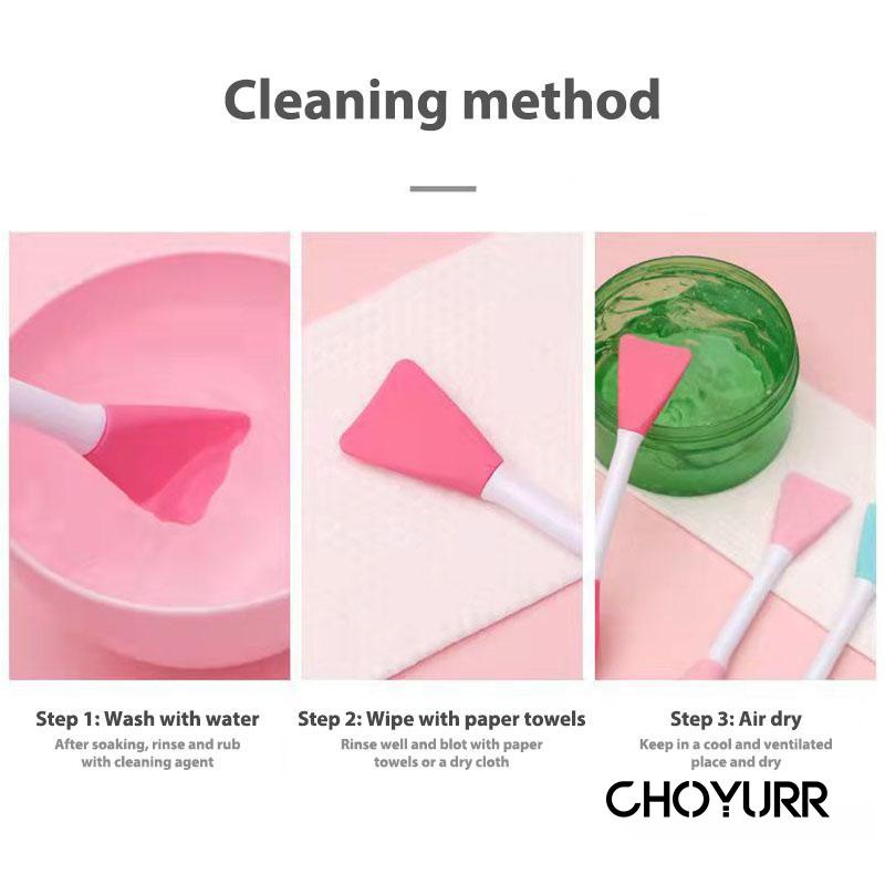 【COD】Kuas Masker Wajah Silikon Lembut Silicone DIY Manual Face Wash Brush Portable Mask Brush Alat Kecantikan Sikat Wajah-CH