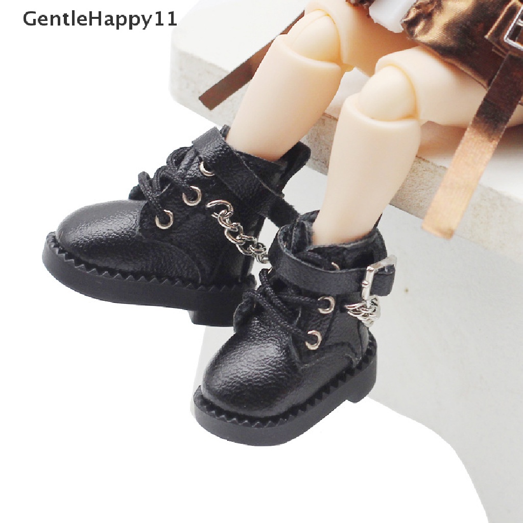 Gentlehappy 1pasang Sepatu Boneka Lovely Chain Boots Kasual Baru Buatan Tangan Ob11 DOD 1per12 Bjd Sepatu Boneka Aksesoris Boneka id