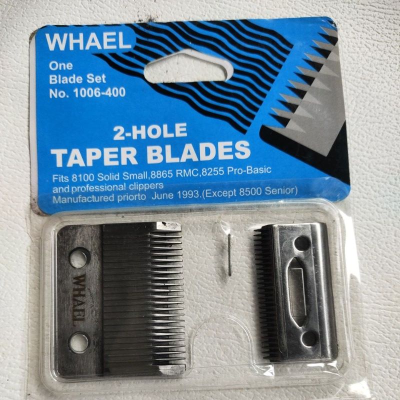MATA PISAU CUKUR WHAEL 2HOLE TAPER BLADES 2LUBANG STAINLES BERKUALITAS