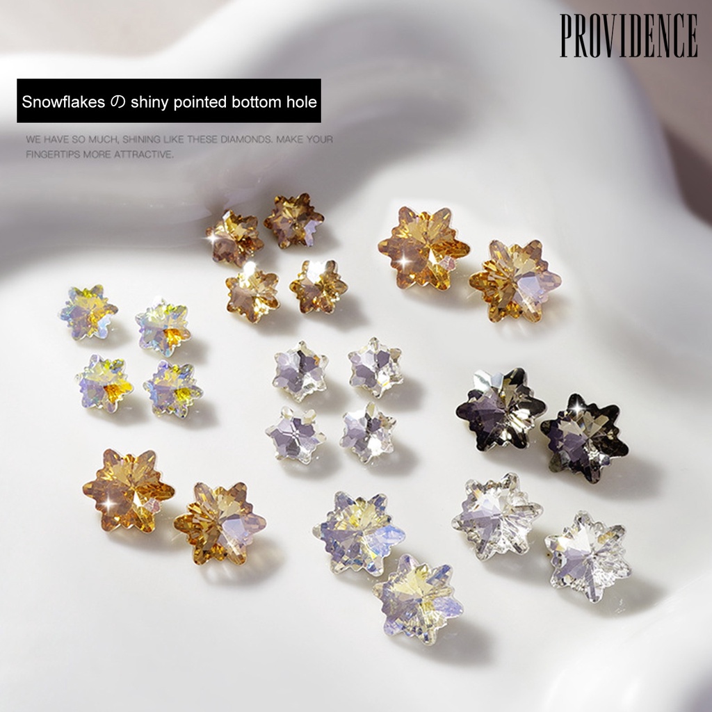 Providence 2Pcs Nail Art Berlian Imitasi Menunjuk Bawah Bersinar Tiga Dimensi DIY Berkilau Berkilau Tidak Teratur Manicure Berlian Palsu Wanita Pasokan