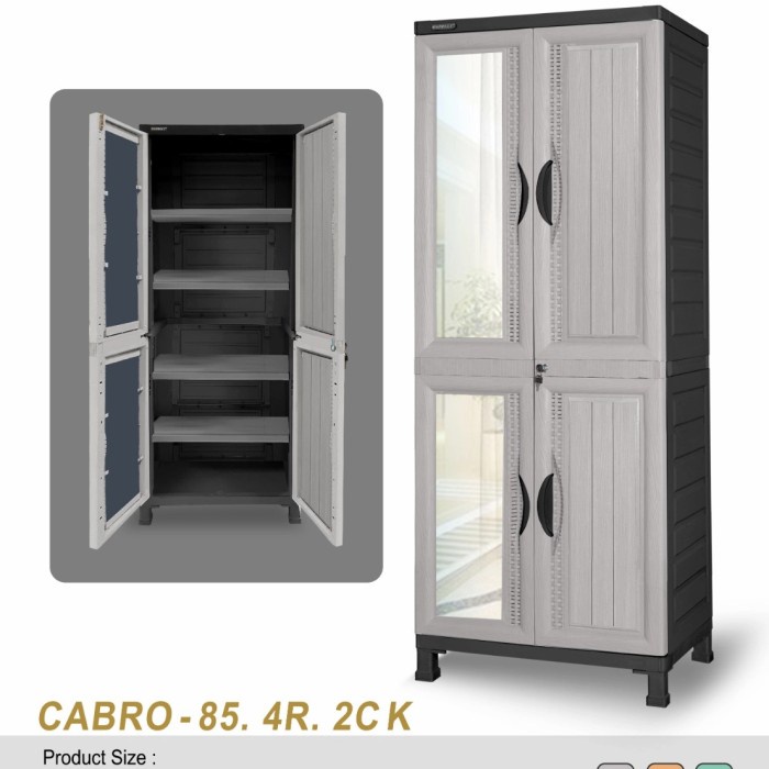 Lemari Lemari Pakaian Plastik Napolly Hambalan Cabro 85