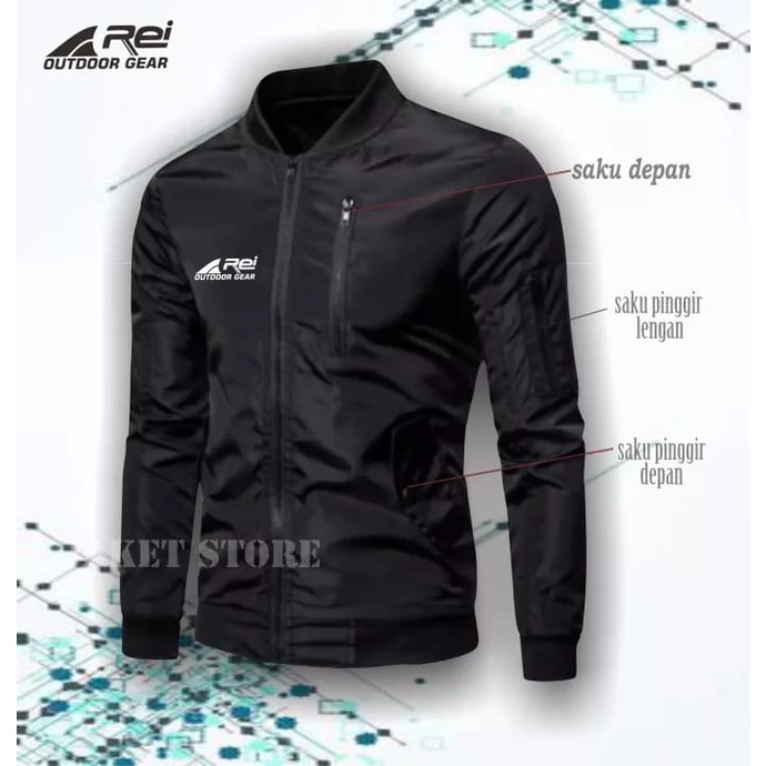 Jaket Bomber Kasual Premium Parasut semi anti air PRIA WANITA