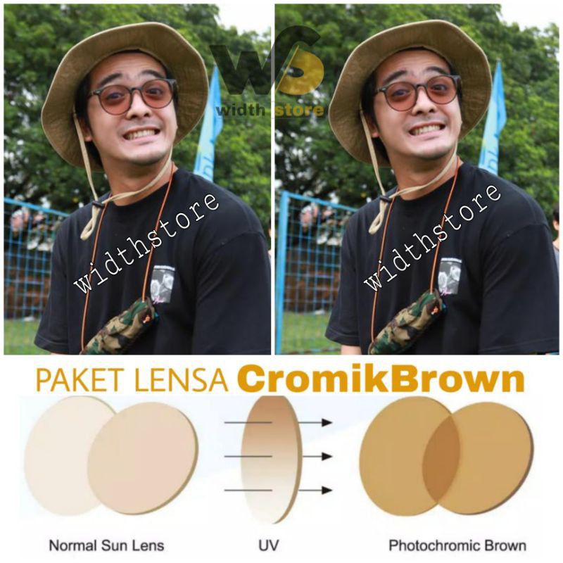 PAKET KACAMATA LENTUR RICKY HARUN + LENSA PHOTOCROMIC BROWN