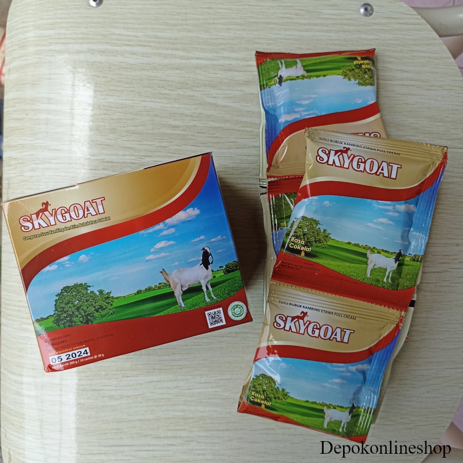 Susu Kambing Etawa Bubuk Original Skygoat 1 Box Isi 10 Sachet Rasa Original atau Coklat BPOM Susu Ettawa Asli