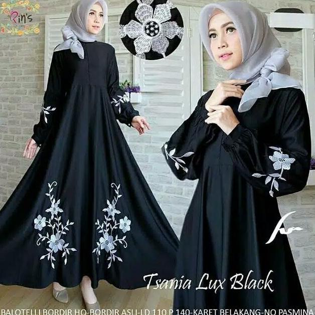 BAYAR DITEMPAT COD ~ gamis border Gamis Putih Modern 2021 Gamis Mostcrep White Gamis Umroh ..