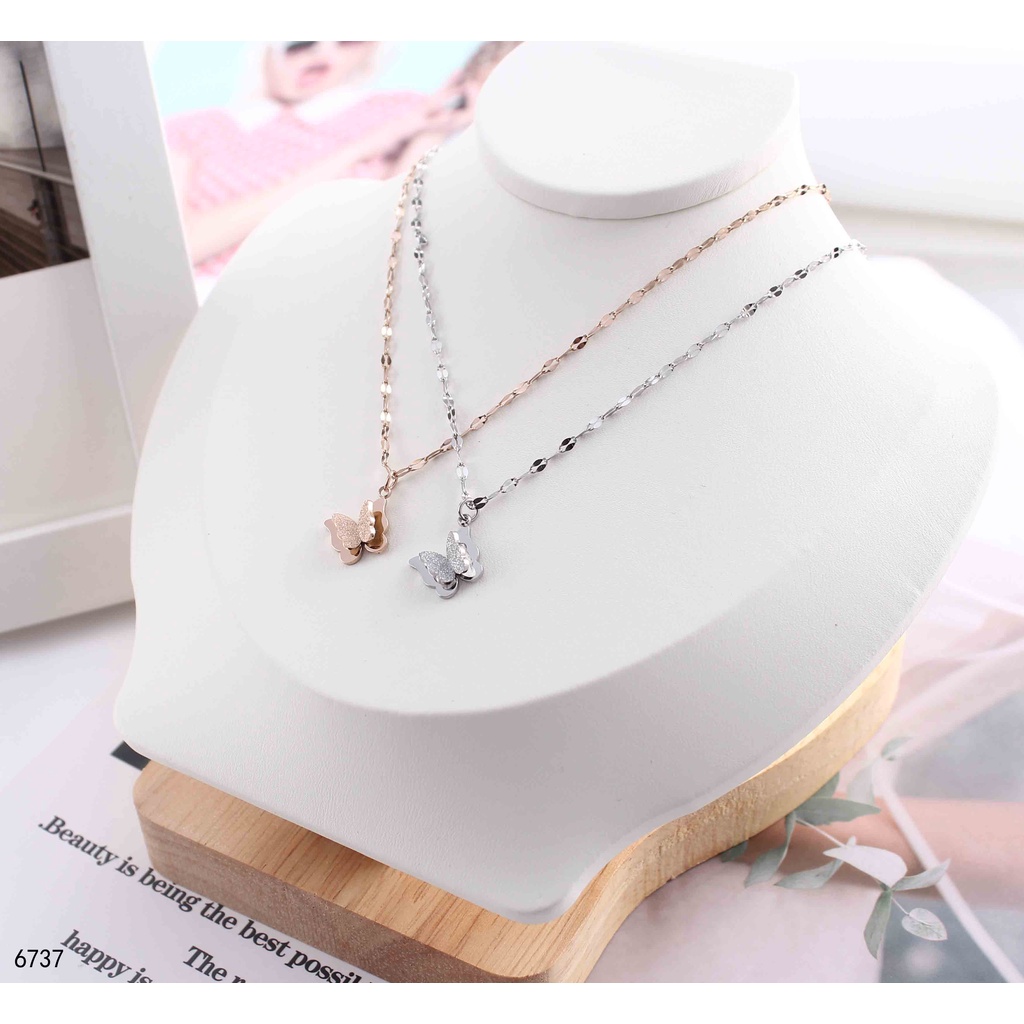 Kalung Kupu-kupu Titaniu Perhiasan Wanita Jewelry 226/6737