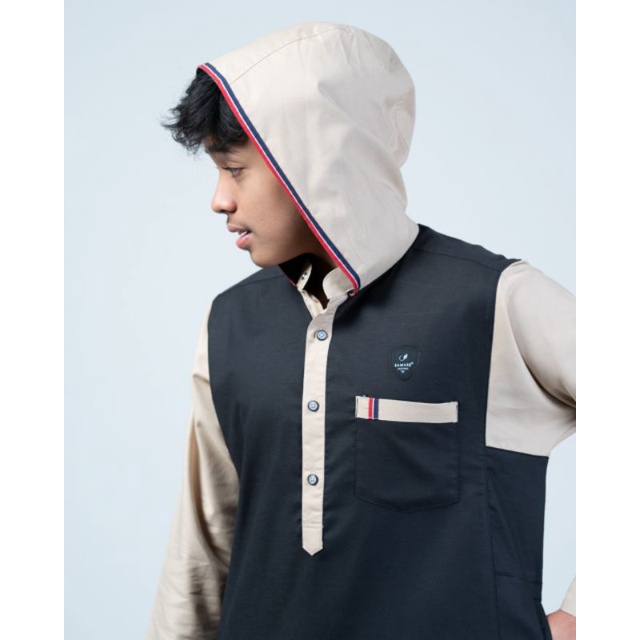 SAMASE R058 JUBAH HOODIE SYABAB LS OXFORD SOLID