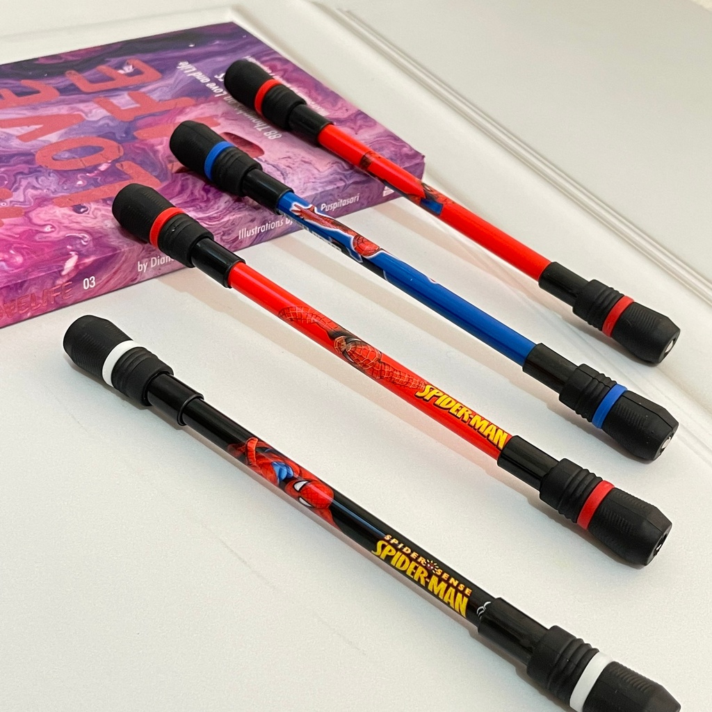 

Pulpen Spinning Putar Magnet - MOTIF SPIDERMAN - pena lucu pen gel bolpoin bulpen warna warni unik alat tulis hadiah anak sekolah & kantor stationery cute karakter kartun - VALUED GOODS (VG)