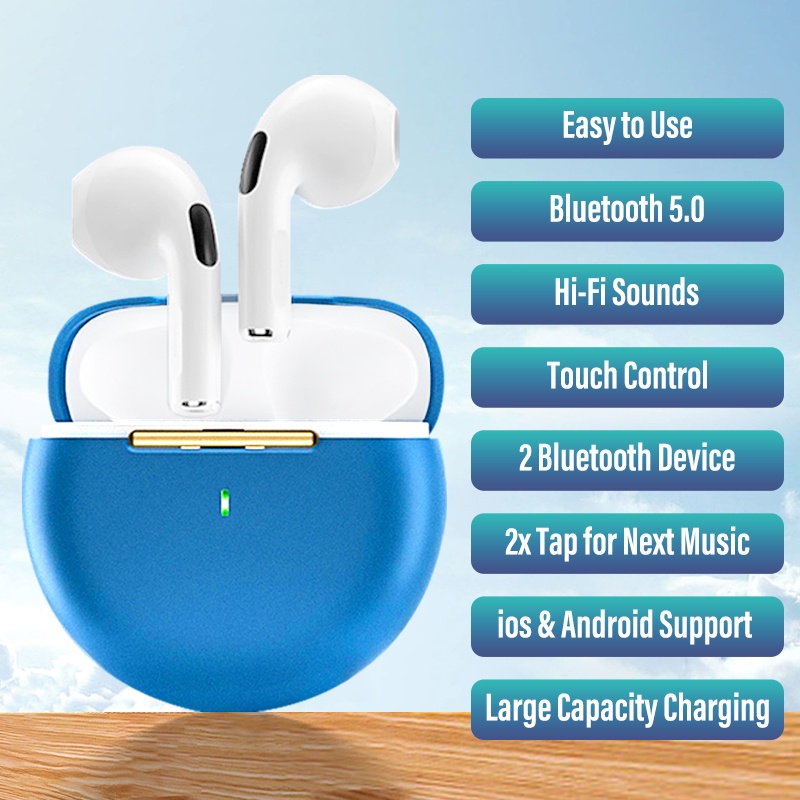 AFS TWS Sports Earphone Headset Bluetooth Noise Reduction True Wireless HiFi Stereo pro6？pro6s