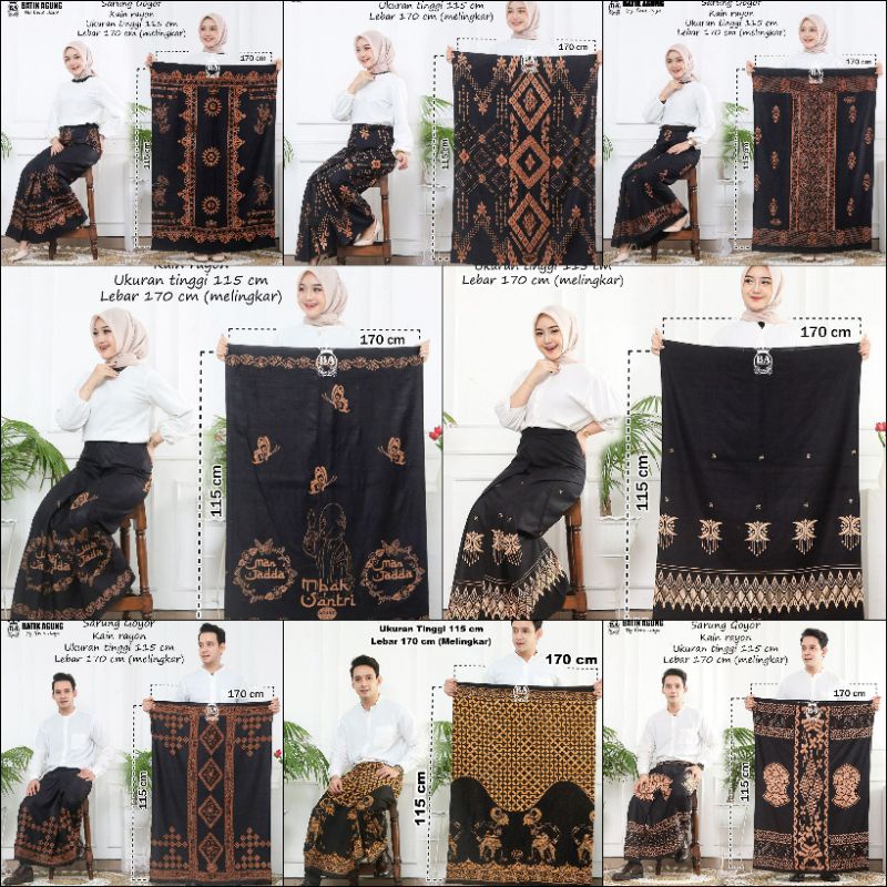 SARUNG BATIK SANTRI WANITA MOTIF BERGAMBAR GROSIR ECER TERMURAH FATKHAN BATIK