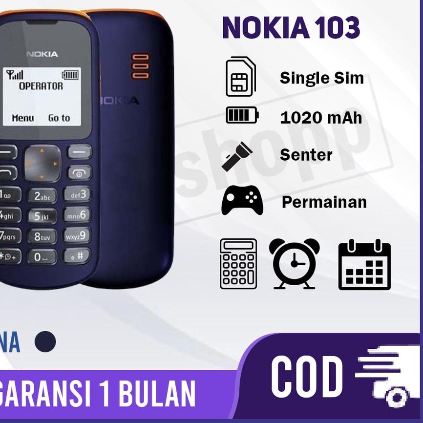COD ✅⭐ HP NOKIA 103 JADUL BERGARANSI BARU