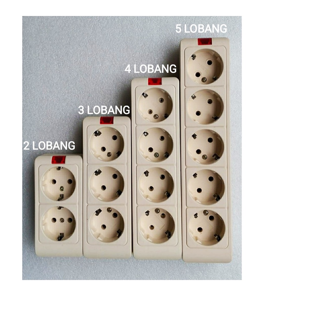 Sunfree Stop Kontak Arde 3 Lubang Tanpa Kabel SNI Colokan Listrik 3