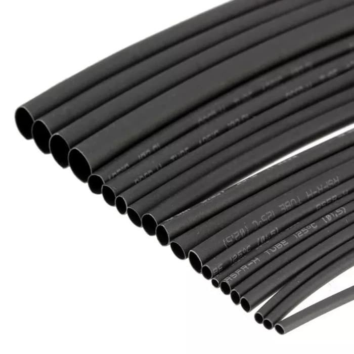 Heatshrink Tube 3mm 5mm Selang Selongsong Kabel Bakar 1 Meter Hitam 3 mm 5 mm