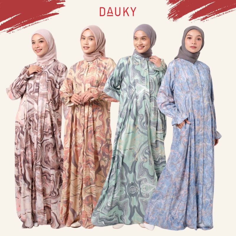 Dauky Gamis Terbaru Gamis Jumbo Motif L Dress Marble Dauky Original