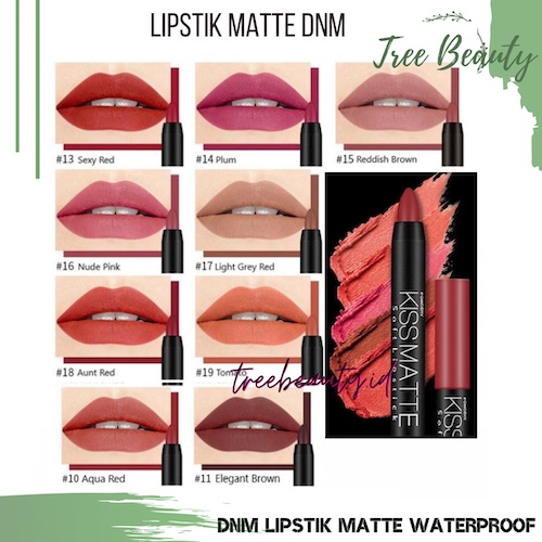 DNM Pensil Lipstik Matte Clay Lipstick Pencil Tahan Lama Long Lasting Rotate