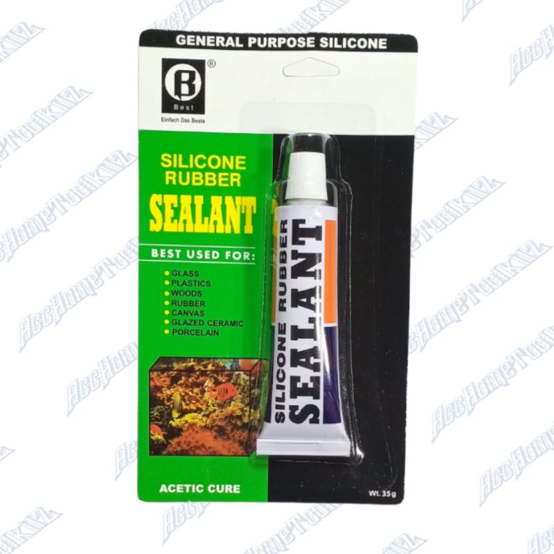 Lem Kaca Silicone Sealant Tube / Lem Aquarium Aquascape Silikon Odol Silicon Silen Transparan Kecil 30 gram dan Besar 70 gram / Nikko / Best 35 Gram Lubber Pasta Silikon Instan Lem Toilet Basin Wastafel