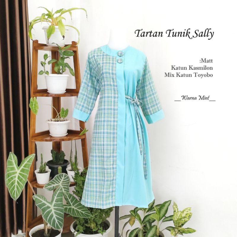 TARTAN TUNIK SALLY/ TUNIK ANAK DAN DEWASA/ BAJU TUNIK/ TUNIK CANTIK