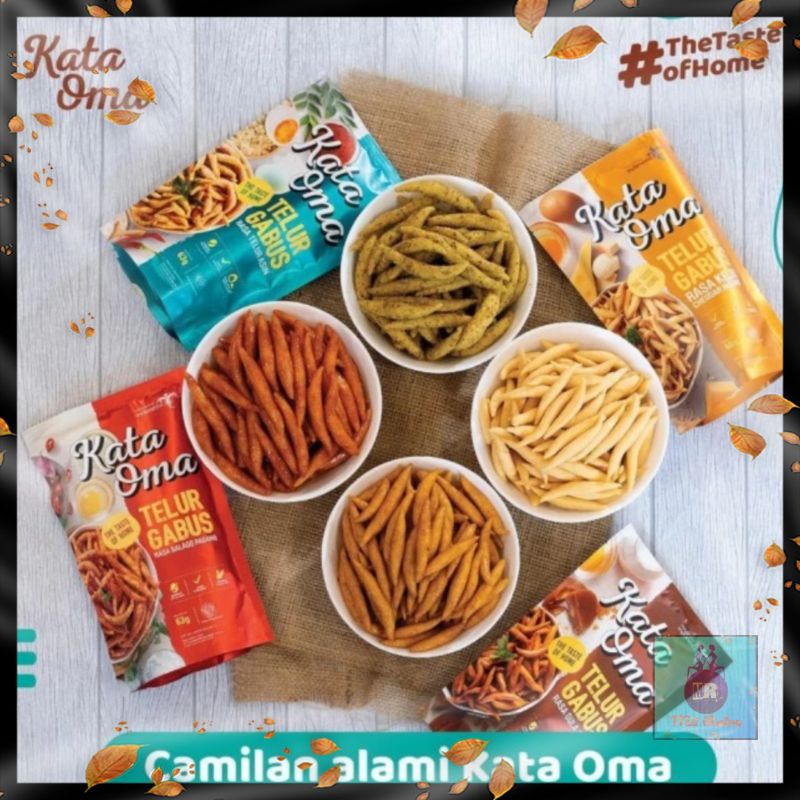 

Kata Oma Cemilan Telur Gabus Rasa Keju, Gula Aren, Balado, Telur Asin 63gr