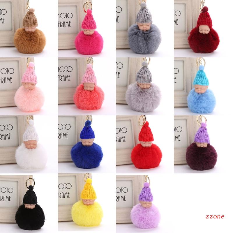 Zzz 2017bayi Tidur Panas Untuk Boneka Gantungan Kunci Faux Rabbit Fur Bags Pendant for Key Ri