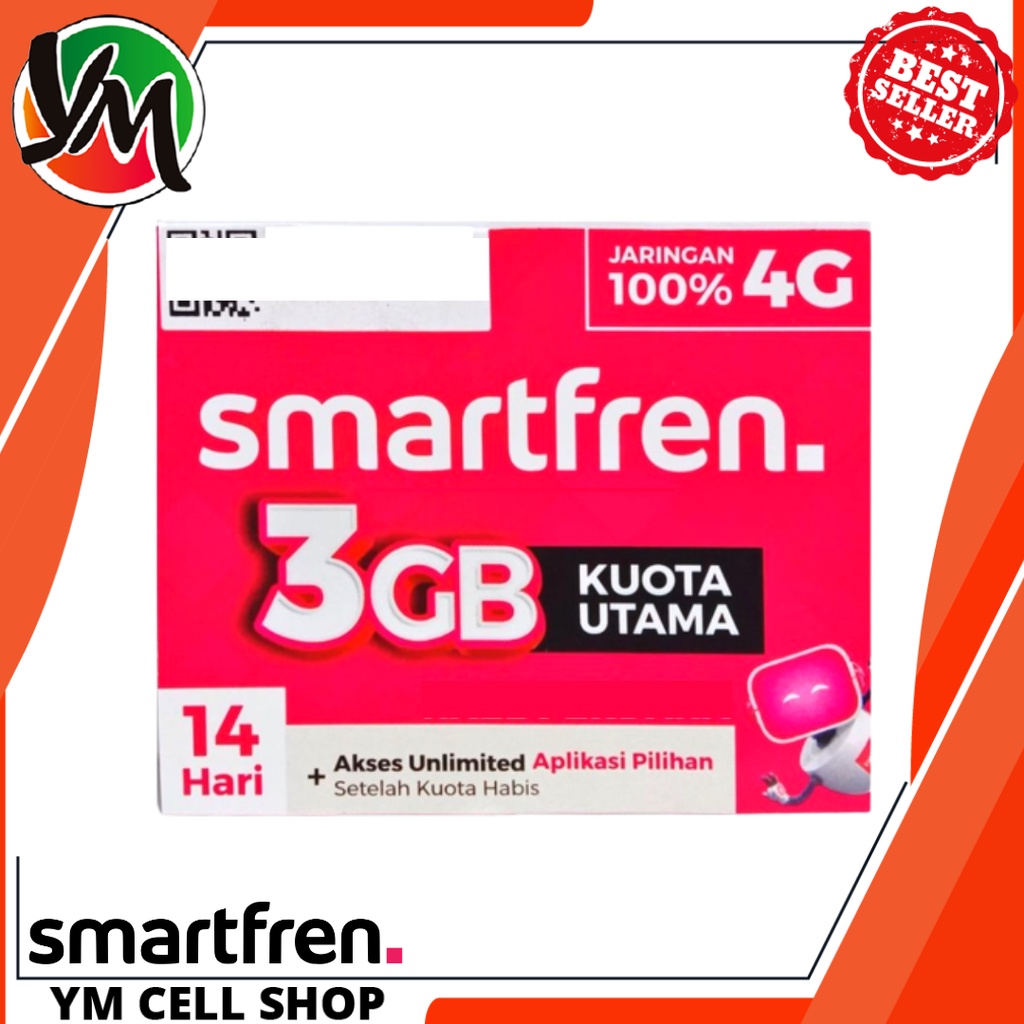 PERDANA KUOTA SMARTFREN UNLIMITED NONSTOP 3GB 14 HARI