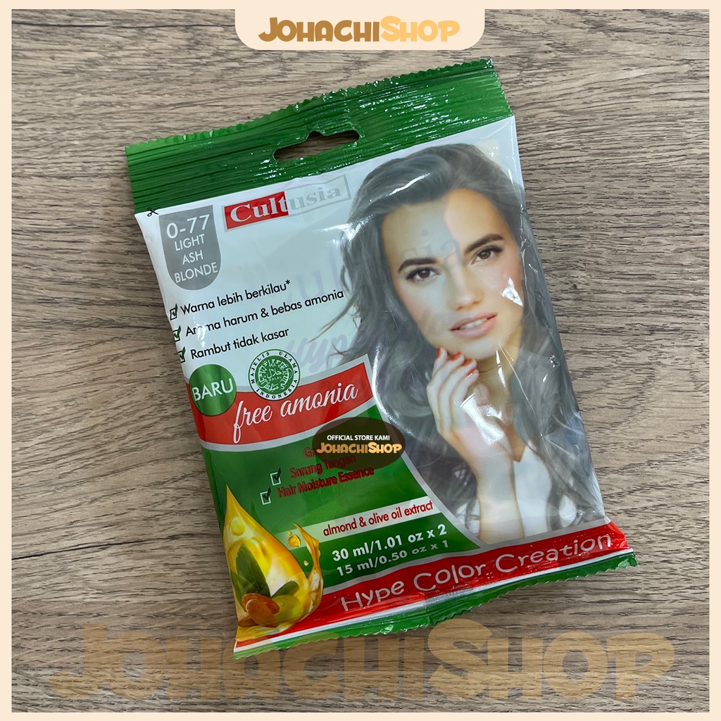Cultusia Hype Color Creation 0-77 Light Ash Blonde 30ml Cat Pewarna Rambut