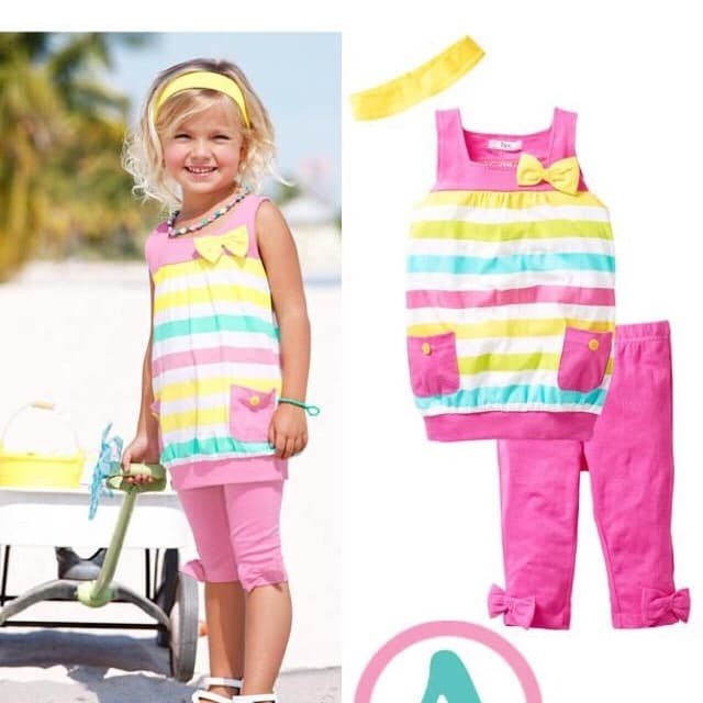 setelan baju anak perempuan tangan buntung nexx49