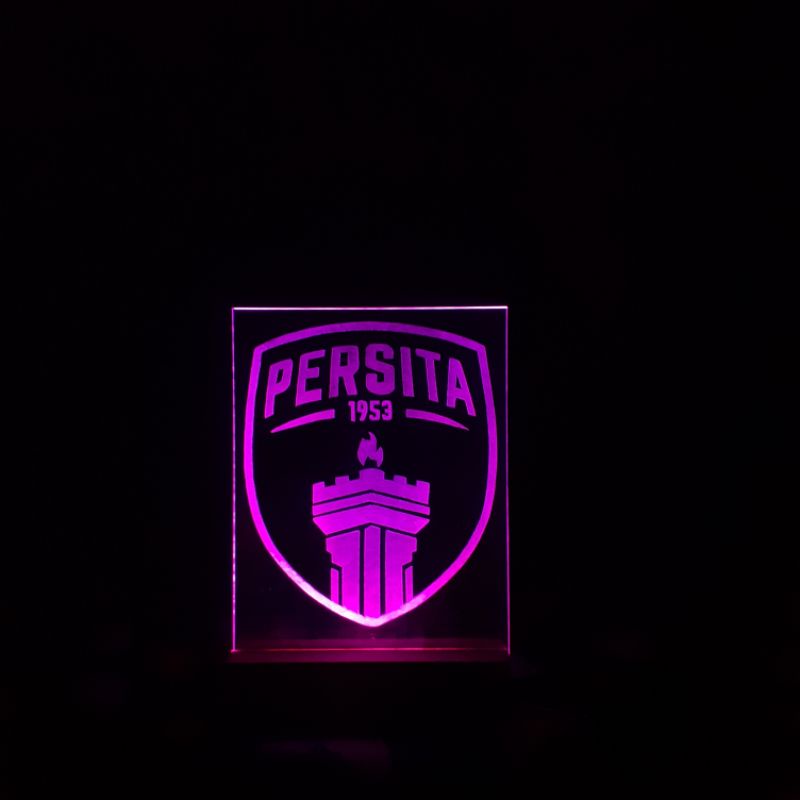 lampu akrilik custom logo persita