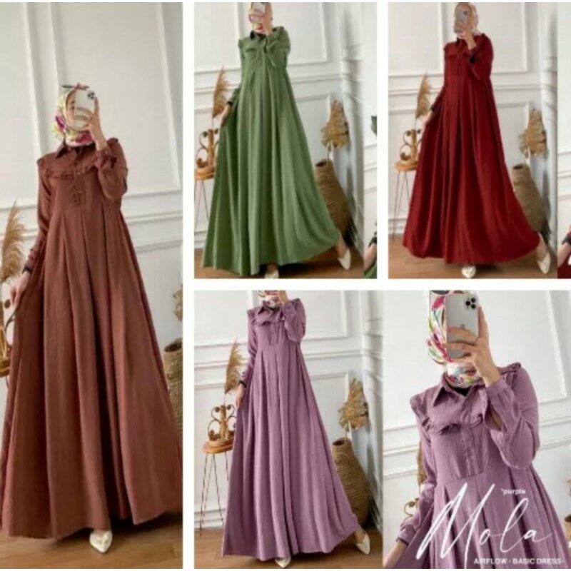 Gamis Mola Crinkle Airflow / Mola Dress