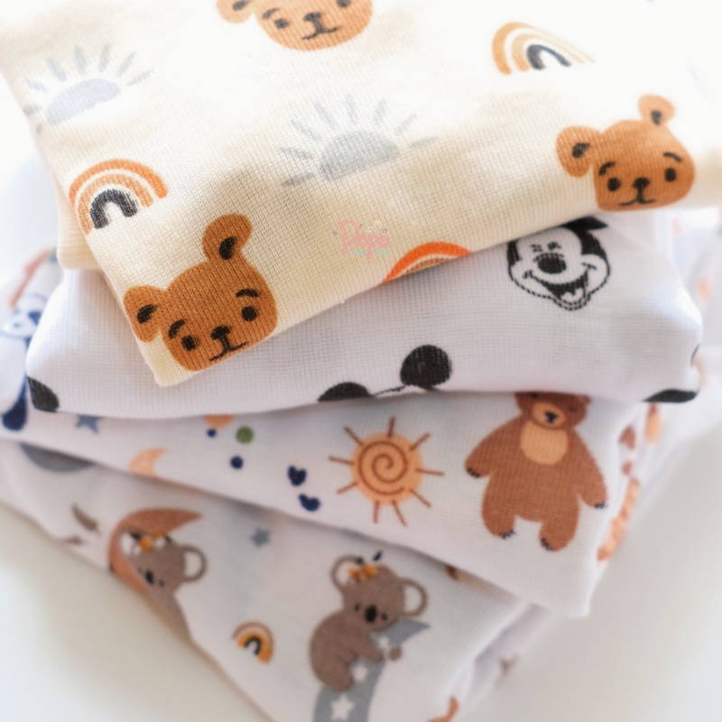 SETELAN PENDEK BAYI/ANAK FULL PRINT COTTON RIB/SET OBLONG PENDEK (BABY/KIDS RIB SET)