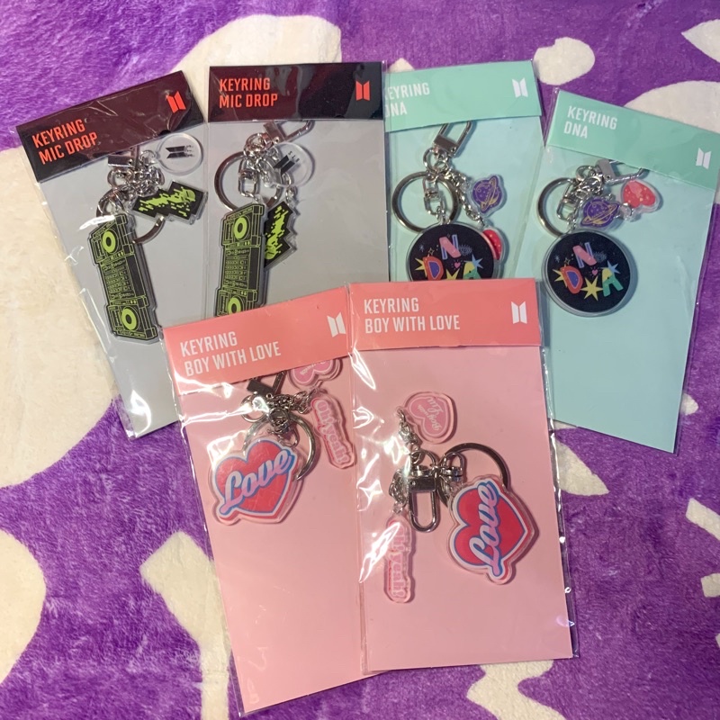 [READY STOCK] BTS DNA BWL MIC DROP KEYRING OFFICIAL WEVERSE