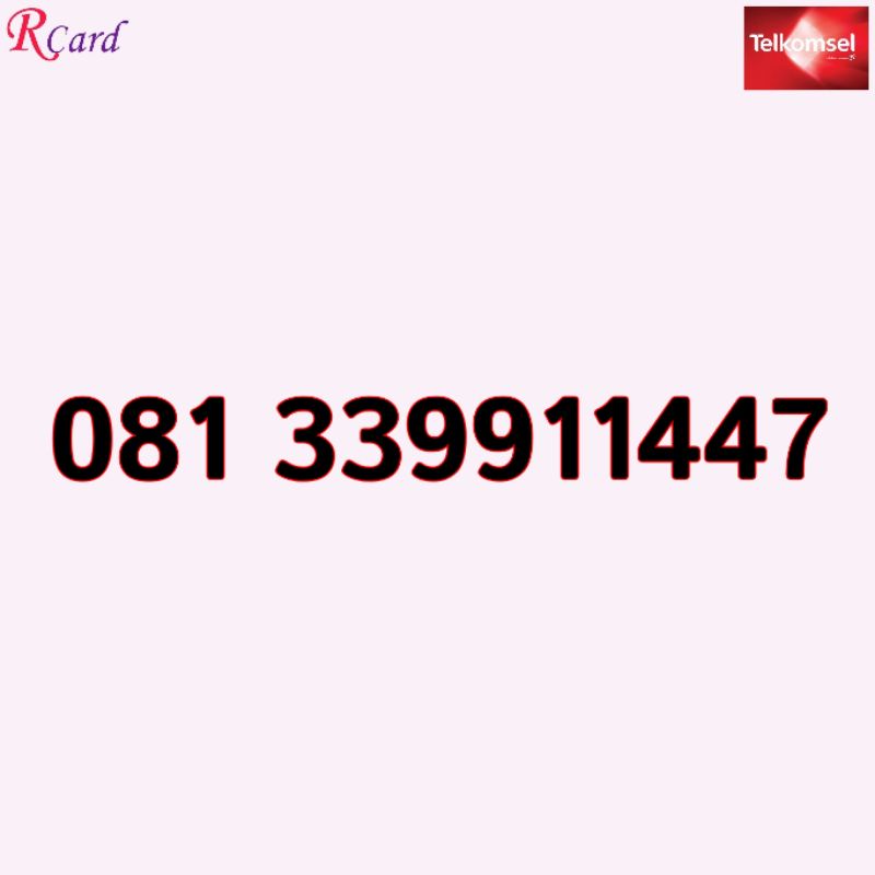 Perdana Nomor Cantik Simpati Telkomsel AABBCCDD Rapi 33991144 7