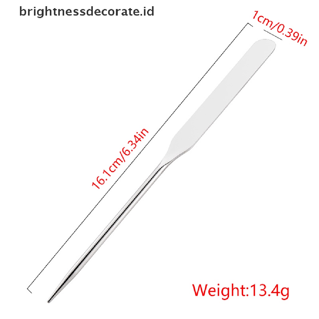 [Birth] 1pcs Stainless Steel Dual Head Makeup Toner Spatula Mixing Stick Foundation [ID]