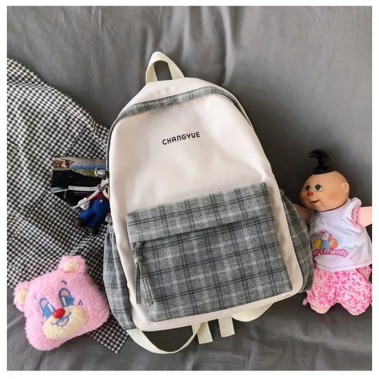 SPESIAL PROMO 7.7 - Backpack Multifungsi - Tas Ransel Wanita Back to School Korean Backpack Perempuan Sekolah Stylish - 24C