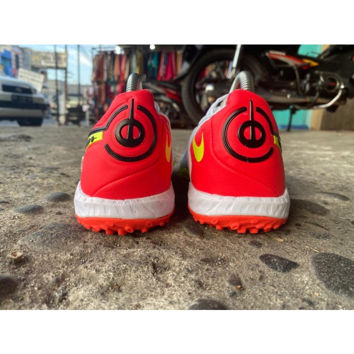 FUTSAL NIKE TIEMPO REACT LEGEND IX PRO TF - WHITE VOLT BRIGHT CRIMSON