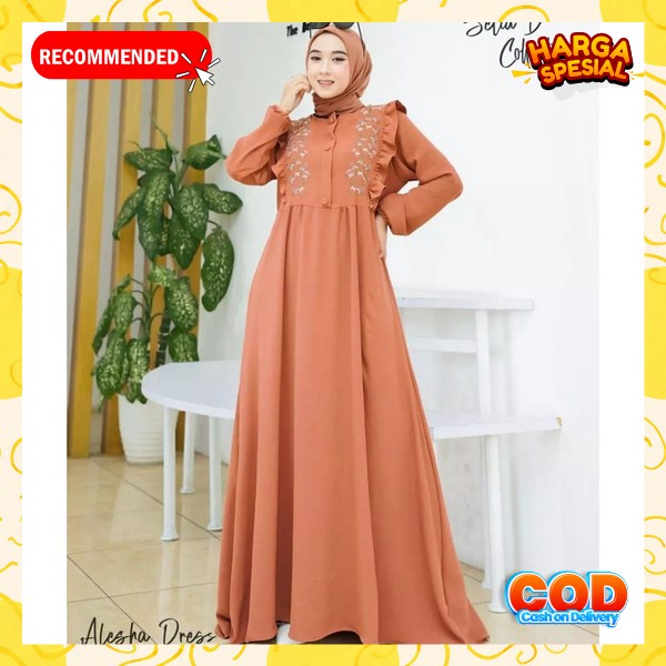 Gamus Perempuan Lebaran2023 Baju Dress Polos Tanggung Ibu Hamil Games Kekinian Bsju Ibu2 Kondangan O