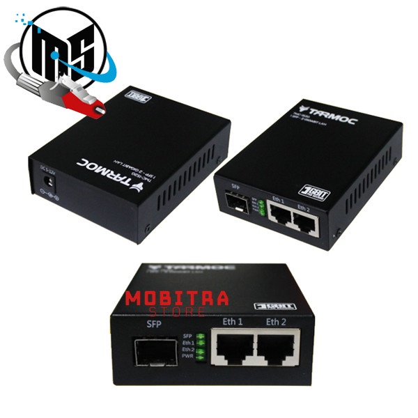 Produk Terbaru Tarmoc Tmc-1S2G 1Fo Sfp 2Lan Gigabit Media Converter 1 Fo 2 Lan