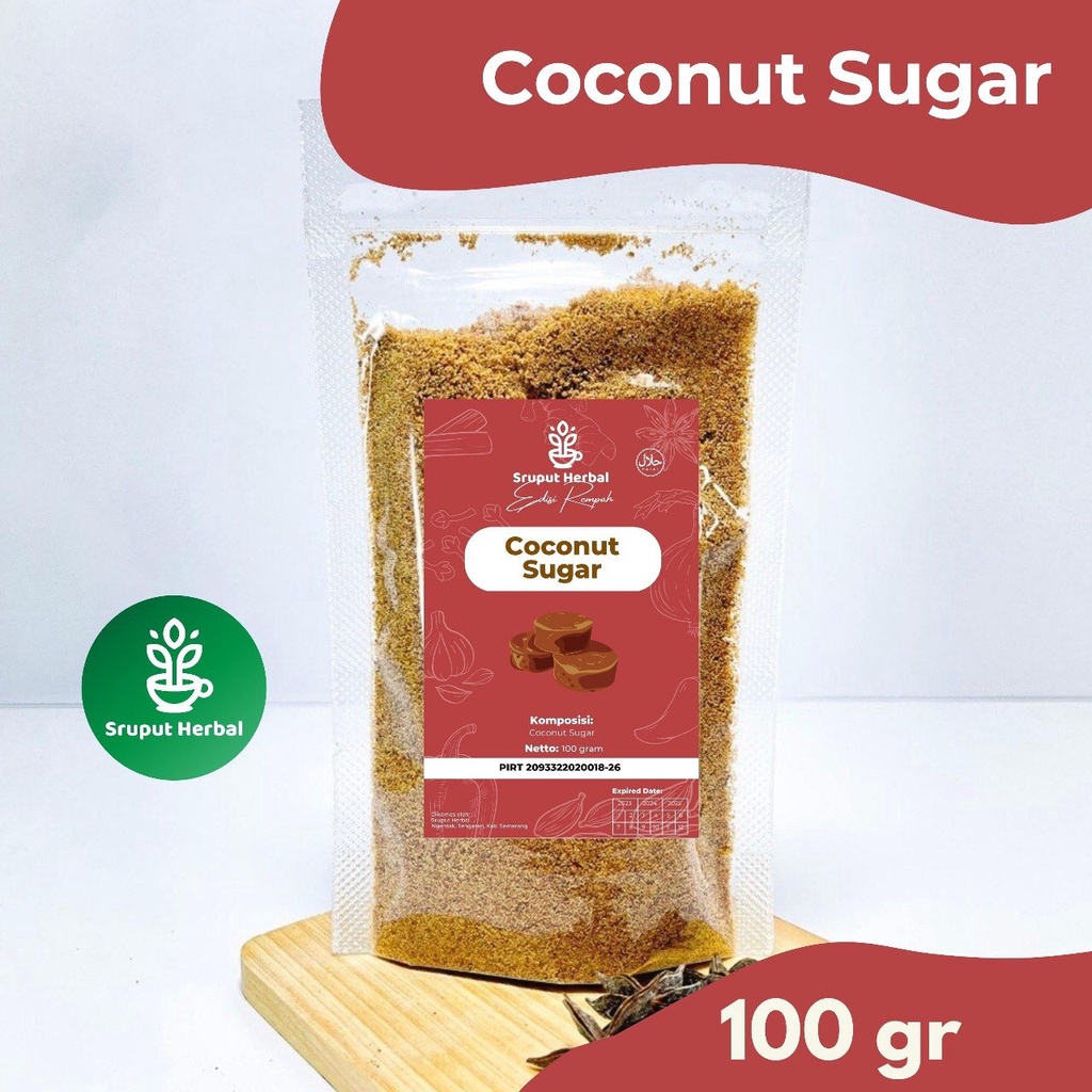 100g Organic Coconut Sugar Gula Kelapa Kualitas Premium Murah Sruput Herbal