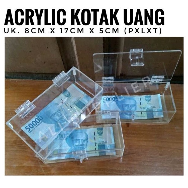 Acrylic / Akrilik Box penyimpan uang / kertas / Surat dll