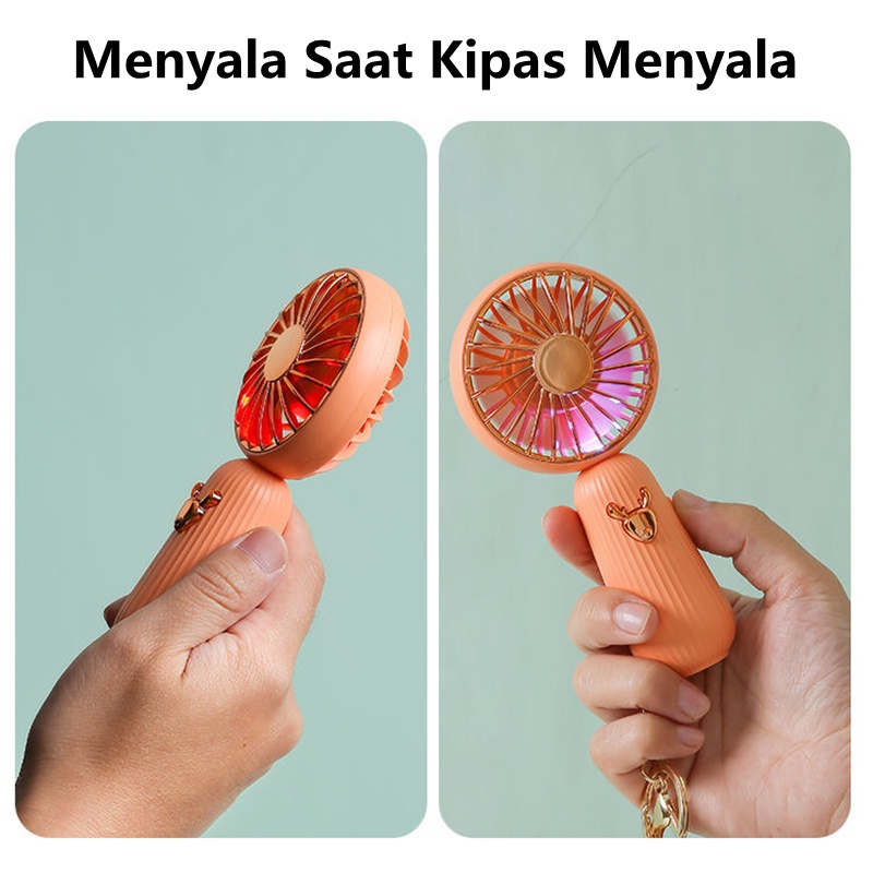 【READY STOCK】Kipas Angin Portable Mini / Kipas Mini USB Genggam / Gantungan Kunci Gratis