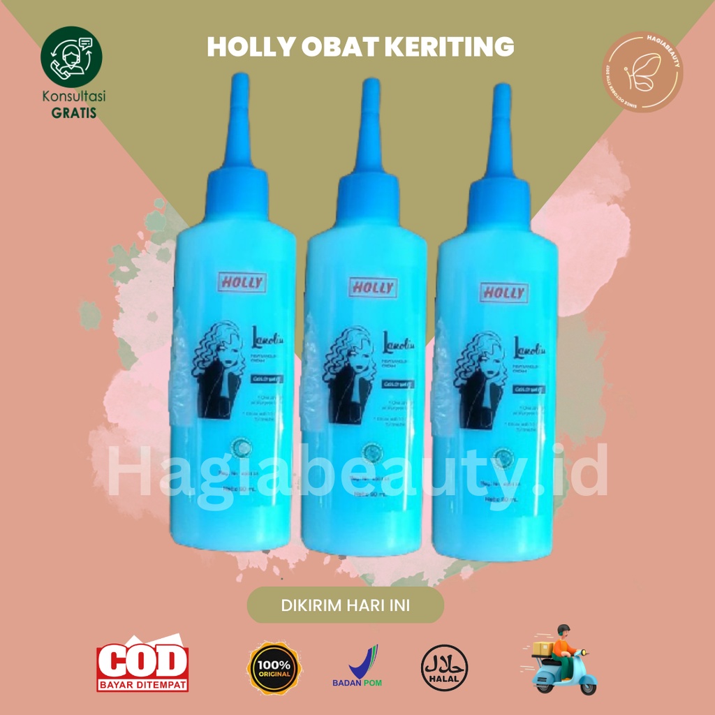 BISA COD - HOLLY OBAT KERITING HOLY LANOLIN COLD WAVE 90 ML - KEMASAN BARU