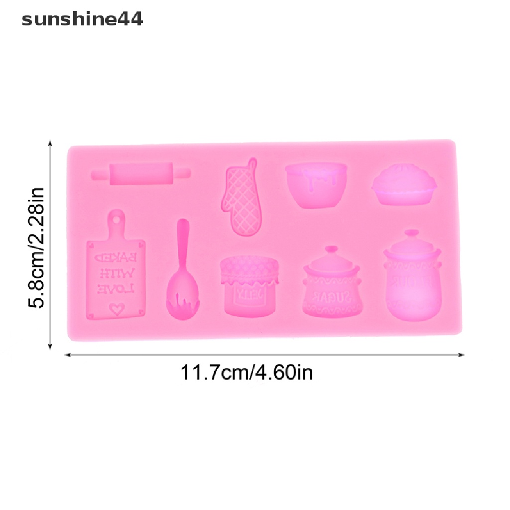 Sunshine Bakeware Cetakan Panci Dan Wajan Bentuk Cetakan Silikon Fondant Cake Decorag Tool.